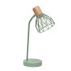 18" Green Iron Table Lamp With Green Globe Shade