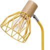 18" Yellow Iron Table Lamp With Yellow Globe Shade
