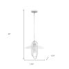 Clear And White Simple Iron Ceiling Light With Clear Shades