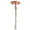 Rose Gold Caged Iron Ceiling Light With Rose Gold Shades