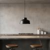Black Iron Ceiling Light With Black Shades