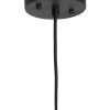 Natural And Black Hemp Ceiling Light With Natural Shades