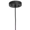 Natural And Black Hemp Ceiling Light With Natural Shades