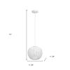 White Hemp Ceiling Light With White Shades