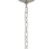 Nickel And Clear Sphere Three Light Iron Ceiling Light With Nickel Shades