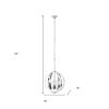 Clear And Silver Sphere Three Light Iron Ceiling Light With Silver Shades