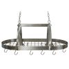 Nickel Kitchen Island Two Light Metal Ceiling Light