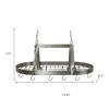 Nickel Kitchen Island Two Light Metal Ceiling Light