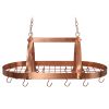 Copper Kitchen Island Two Light Metal Ceiling Light