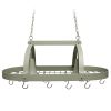 Slate Gray Kitchen Island Two Light Metal Ceiling Light