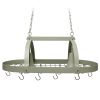 Slate Gray Kitchen Island Two Light Metal Ceiling Light