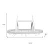 White Kitchen Island Two Light Metal Ceiling Light