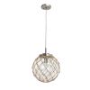 Clear Natural And Silver Sphere Glass Ceiling Light With Clear And Natural Shades
