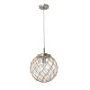 Clear Natural And Silver Sphere Glass Ceiling Light With Clear And Natural Shades