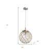 Clear Natural And Silver Sphere Glass Ceiling Light With Clear And Natural Shades