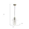 Antiqued Brass And Clear Simple Iron Ceiling Light With Clear Shades