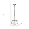 Antiqued Brass Caged Iron Ceiling Light With Antiqued Brass Shades