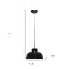Black Dome Iron Ceiling Light With Black Shades