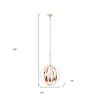 Rose Gold And Clear Sphere Three Light Iron Ceiling Light With Clear Shades