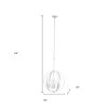 White And Clear Sphere Three Light Iron Ceiling Light With Clear Shades