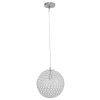 Silver Sphere Crystal Ceiling Light With Silver Shades