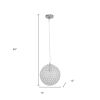 Silver Sphere Crystal Ceiling Light With Silver Shades