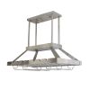 Nickel Kitchen Island Two Light Iron LED Edison Bulb Flush Ceiling Light