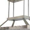 Nickel Kitchen Island Two Light Iron LED Edison Bulb Flush Ceiling Light