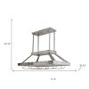 Nickel Kitchen Island Two Light Iron LED Edison Bulb Flush Ceiling Light