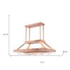 Copper Kitchen Island Two Light Iron LED Edison Bulb Flush Ceiling Light