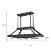 Bronze Kitchen Island Two Light Iron LED Edison Bulb Flush Ceiling Light