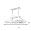 White Kitchen Island Two Light Iron LED Edison Bulb Flush Ceiling Light