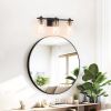 8" Black And Clear Glass Armed Sconce