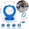 Desk Cooling Fan w/180Â°Adjustable LED Lamp Baby Stroller Fan Emergency Flashlight Torch