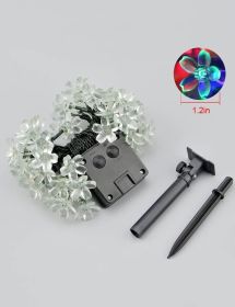 Fairy Blossom Flower Solar Garden String Lights (Color: Multi-Color)