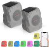 5 Core Rock Speaker Outdoor Waterproof Bluetooth Garden Speakers Solar & USB Charging RGB Colors for Patio Pool & Home