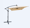 W656127034  26 lamp rectangular outdoor terrace umbrella anthracite outdoor table lamp solar umbrella 2x3M solar lamp umbrella LED lighting sunshade 6