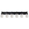 Vanity Light Fixtures 3 Light Modern Wall Sconces Lighting Black Bathroom Lights Wall Mounted with Hammered Glass Shade